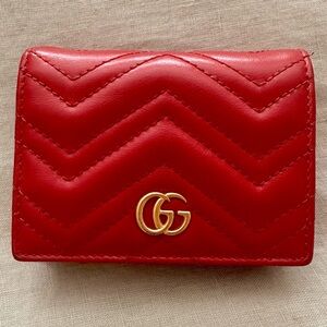 Gucci Red Leather Wallet